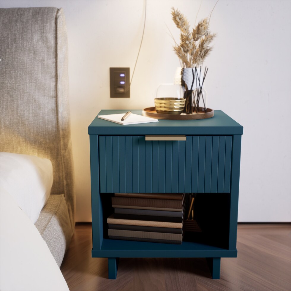 kenya blue nightstand   