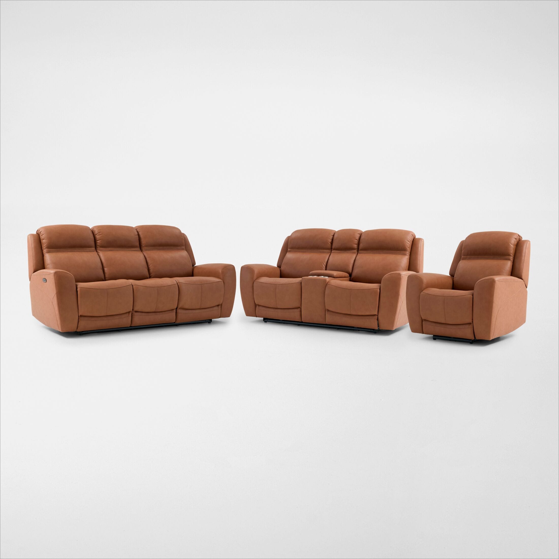 Kenyon Dual-Power Reclining Sofa, Loveseat with Console and