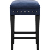 kepler blue and black counter height stool   