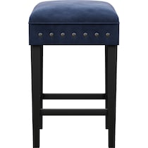 kepler blue and black counter height stool   