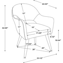 kevlin gray dining chair   