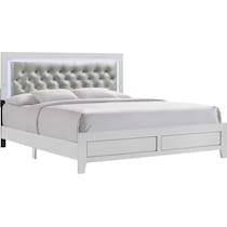 kian white king bed   