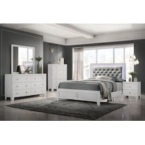 kian white king bed   