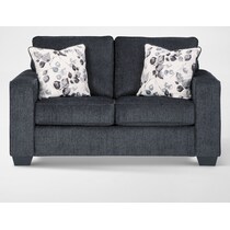 kiara gray loveseat   