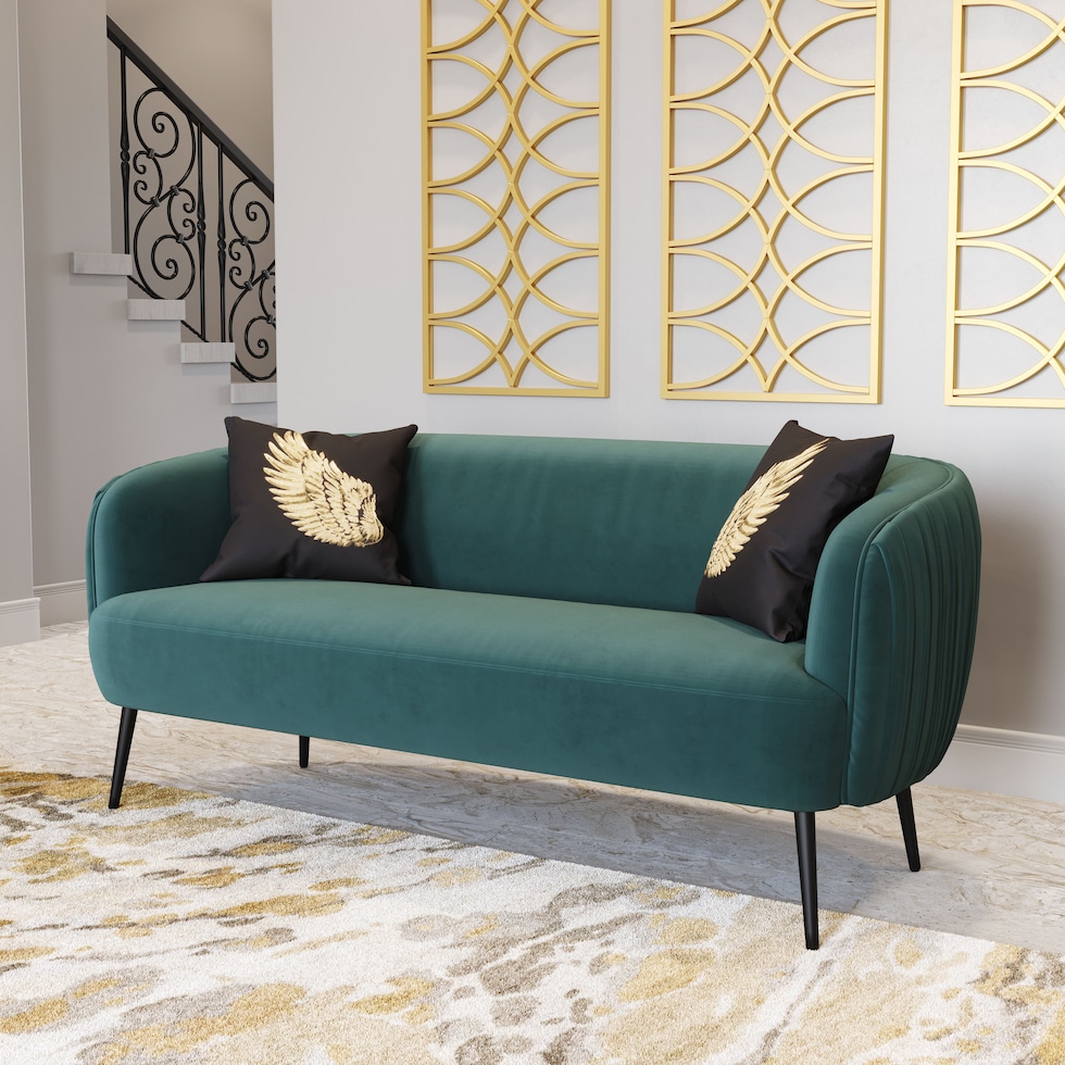 kiara green sofa   