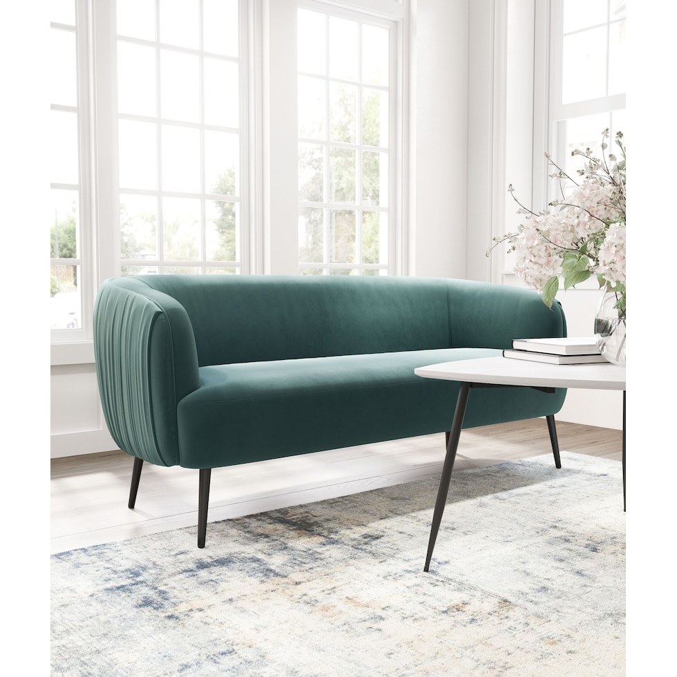 kiara green sofa   