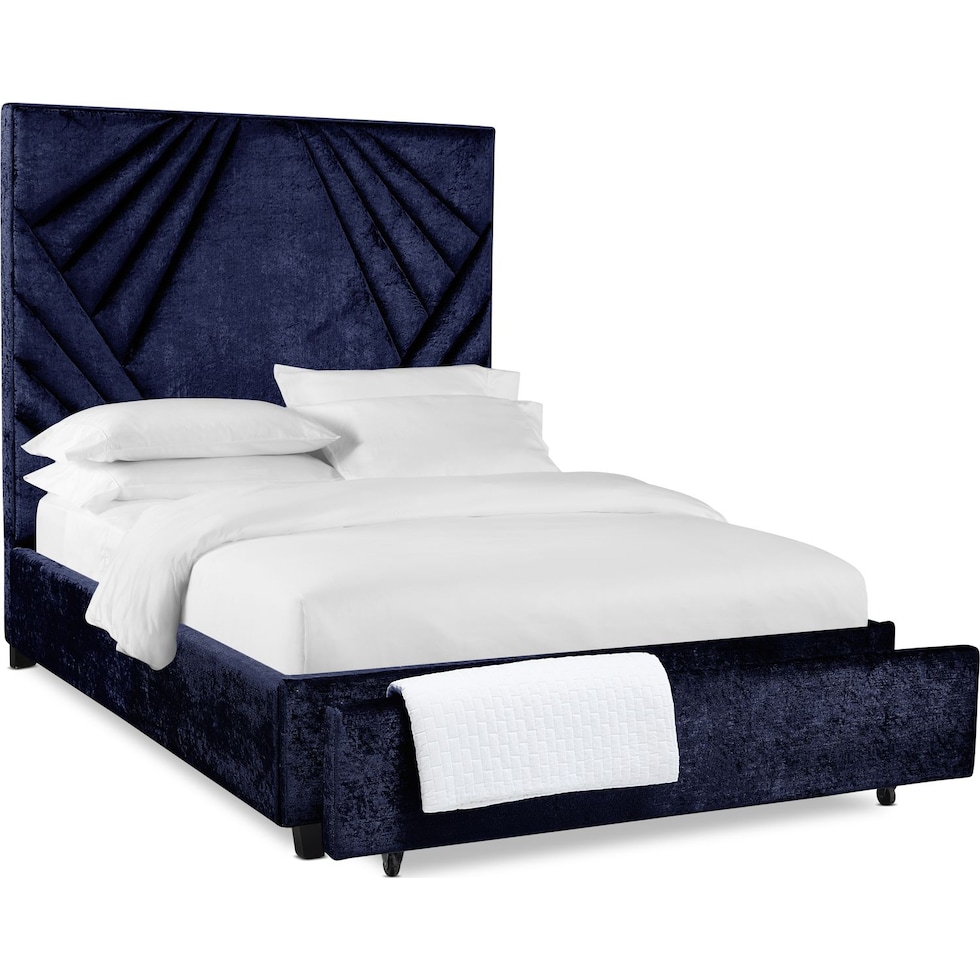 kiera blue king storage bed   