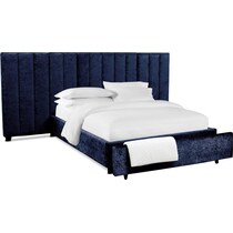 kiera blue king storage bed   
