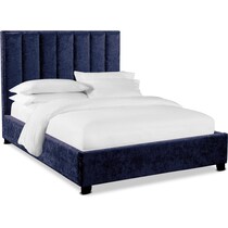 kiera blue king upholstered bed   