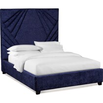 kiera blue king upholstered bed   