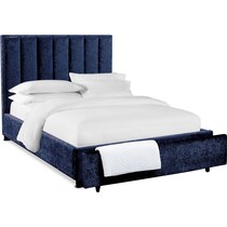 kiera blue queen storage bed   