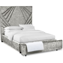 kiera gray king storage bed   