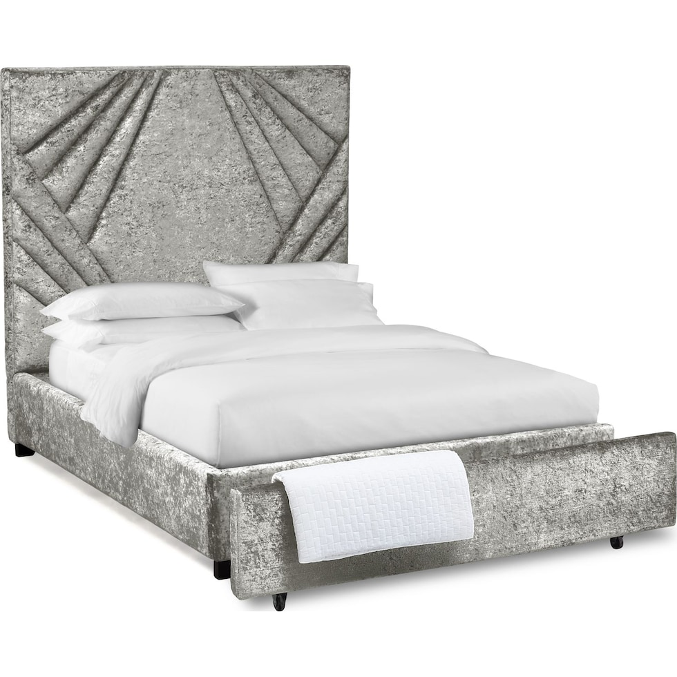 kiera gray king storage bed   