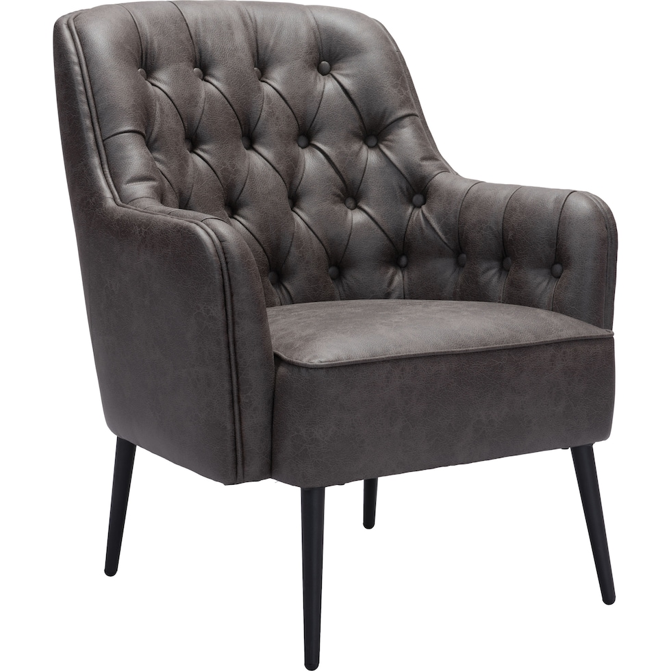 kiley black accent chair   