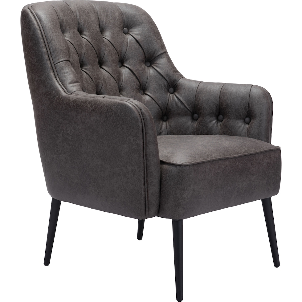 kiley black accent chair   