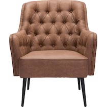kiley dark brown accent chair   