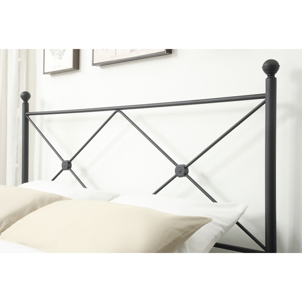 kimberly black queen bed   