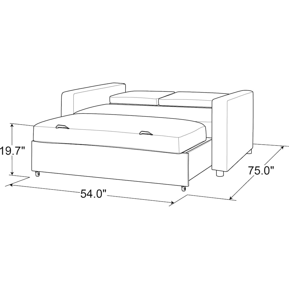 kimberly gray sofa bed   