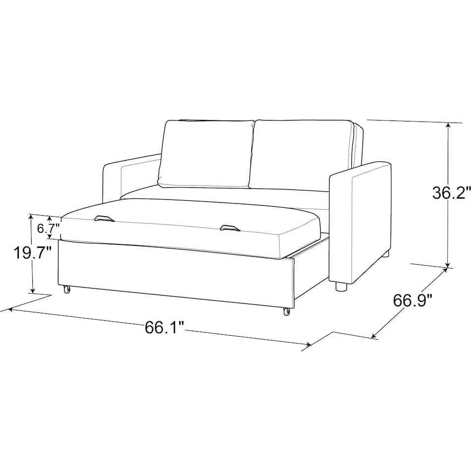 kimberly gray sofa bed   