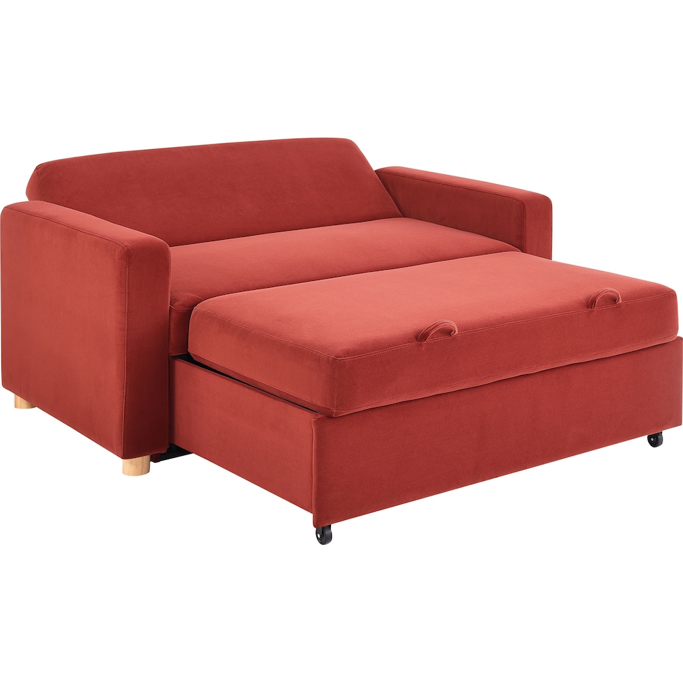 kimberly red sofa bed   