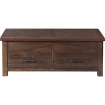 kingsbury dark brown coffee table   