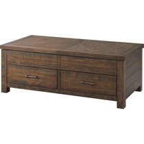 kingsbury dark brown lift top coffee table   