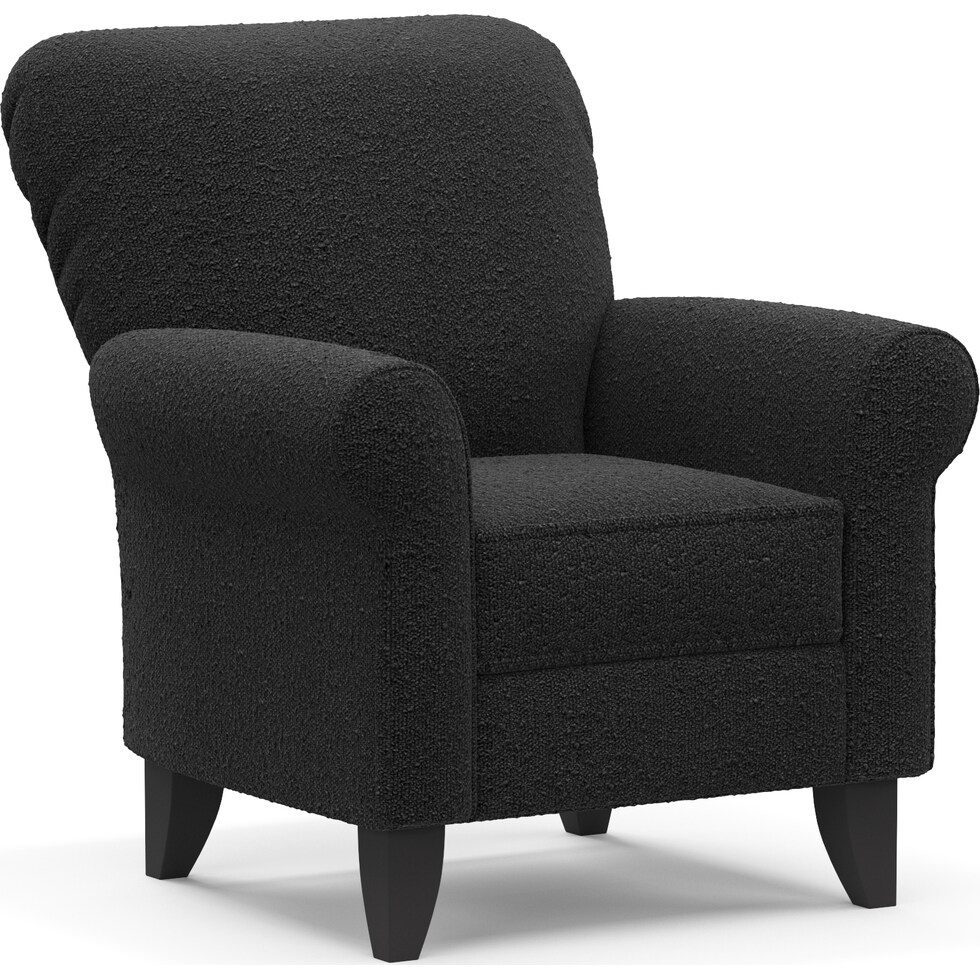 kingston black accent chair   