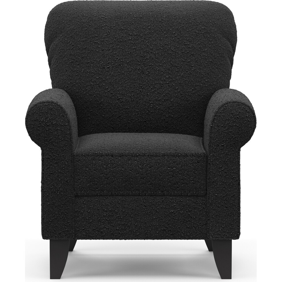 kingston black accent chair   