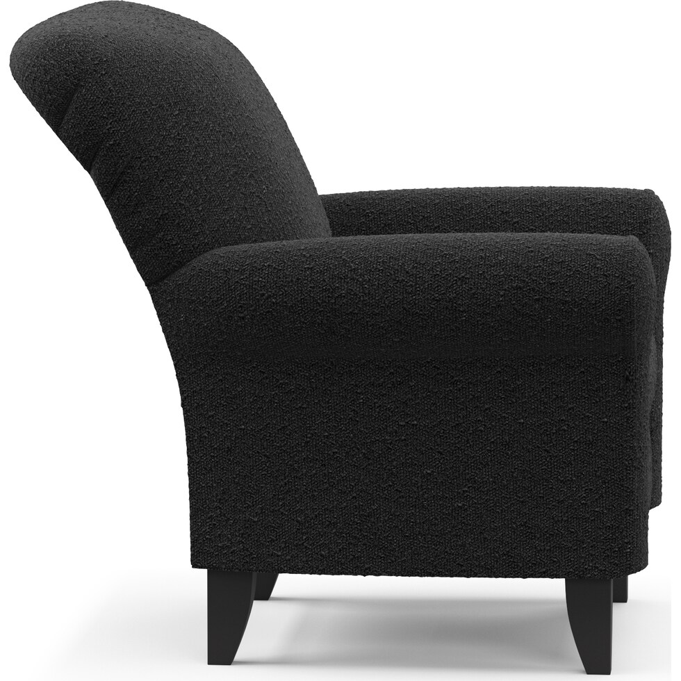 kingston black accent chair   