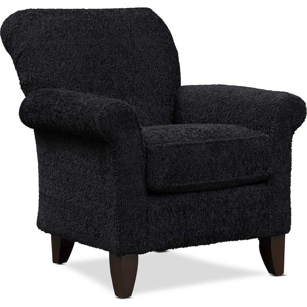 kingston black accent chair   