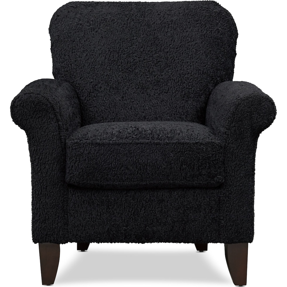 kingston black accent chair   