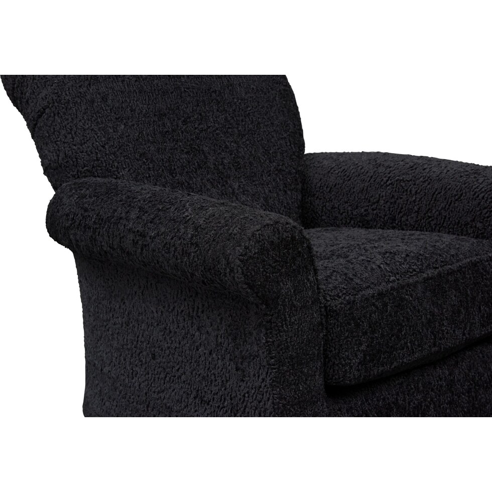 kingston black accent chair   