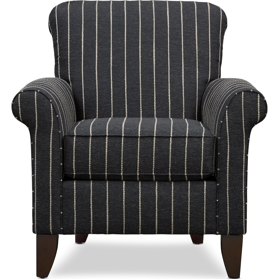 kingston black accent chair   