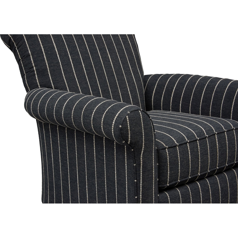 kingston black accent chair   