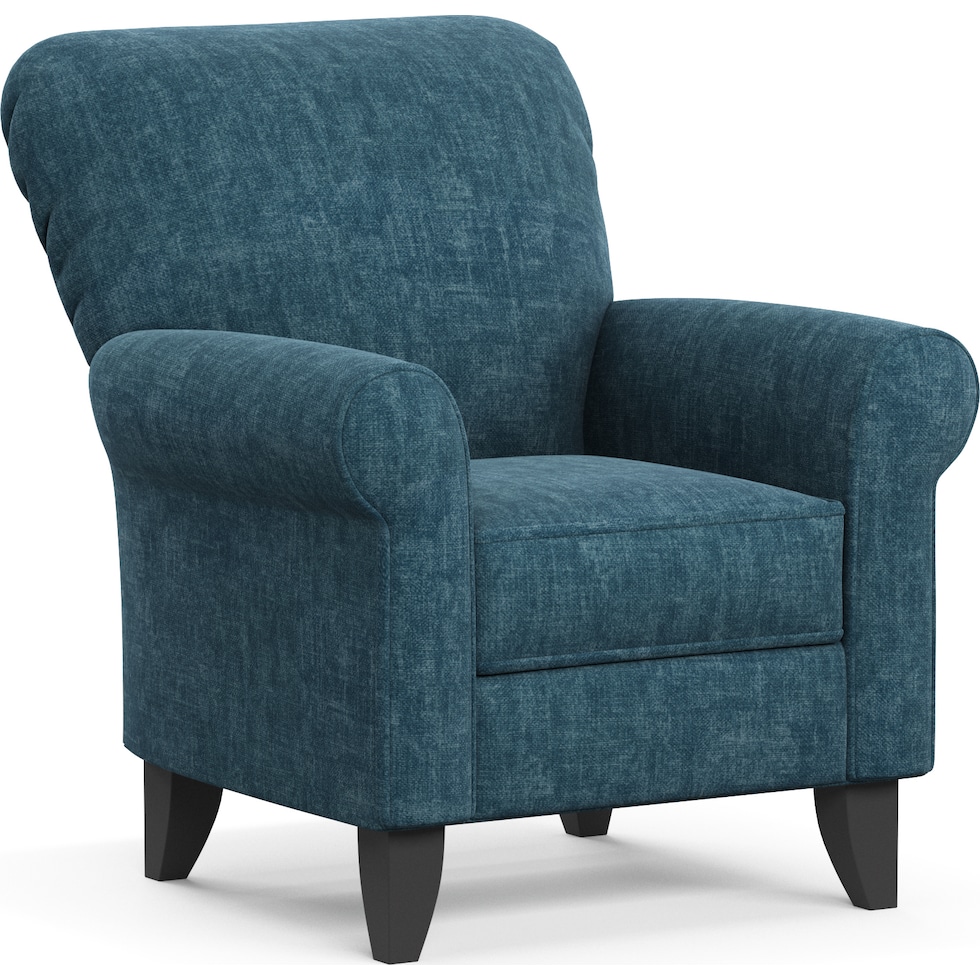 kingston blue accent chair   