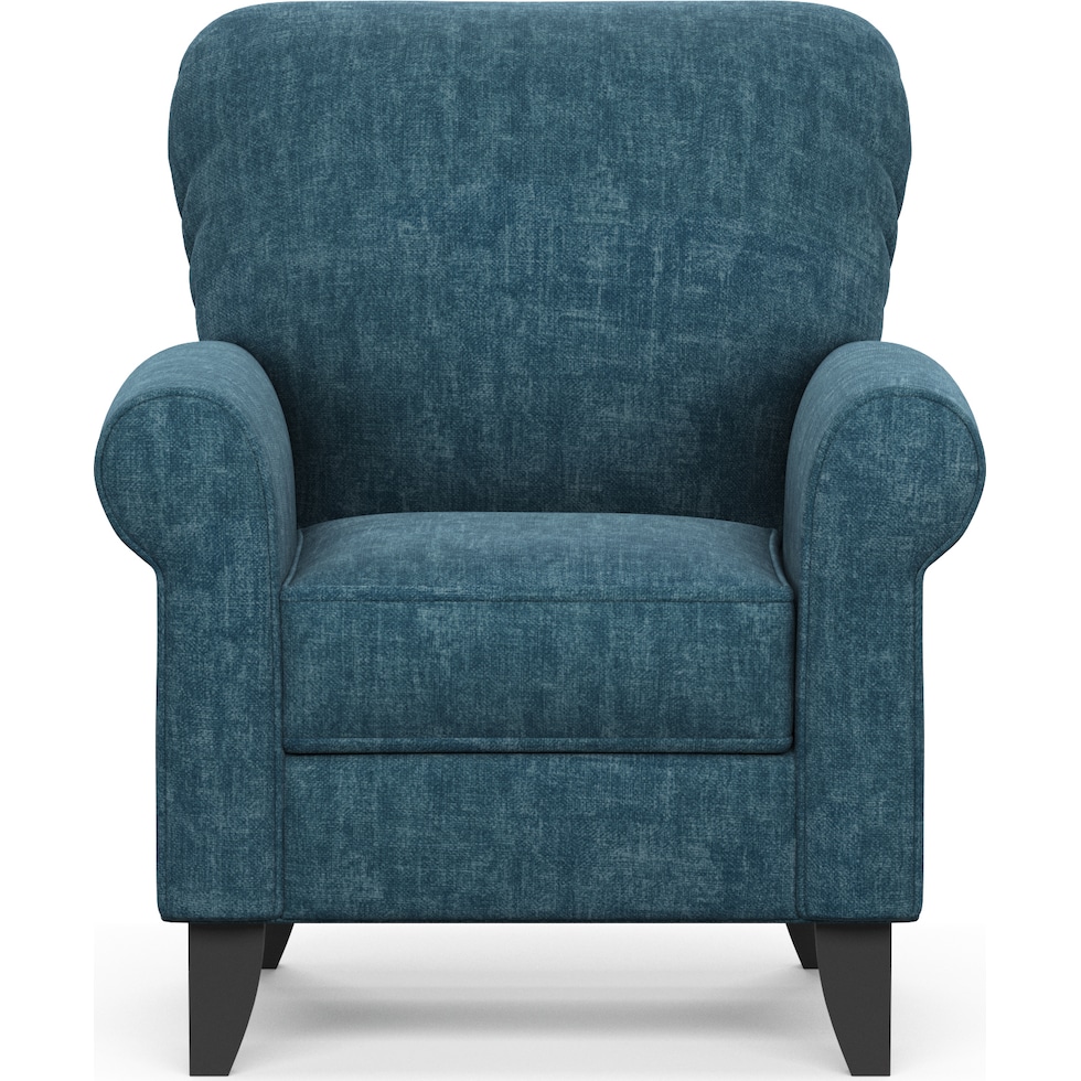 kingston blue accent chair   