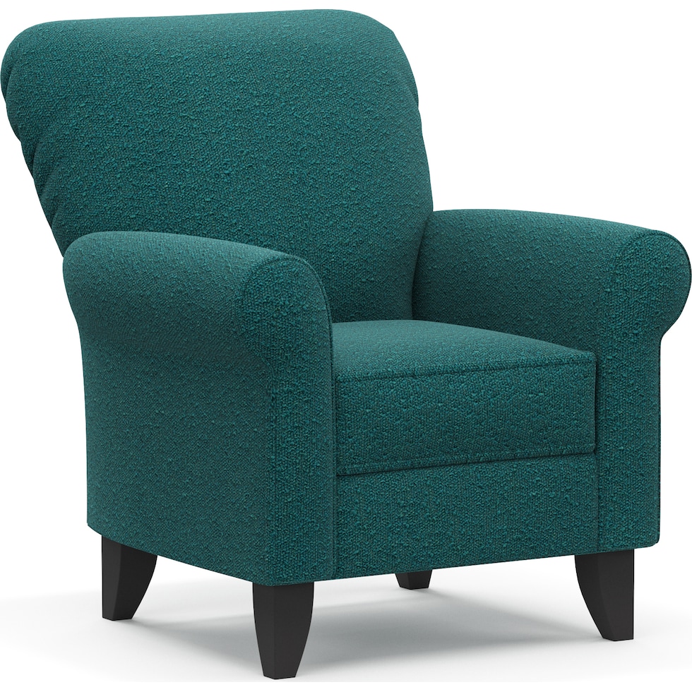 kingston blue accent chair   