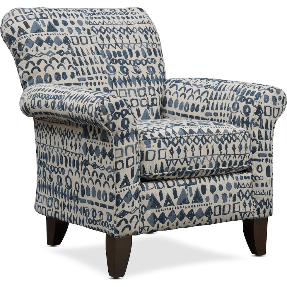 kingston blue accent chair   