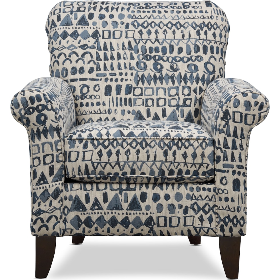kingston blue accent chair   