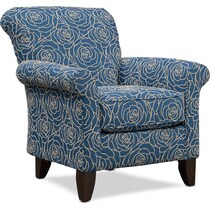 kingston blue accent chair   