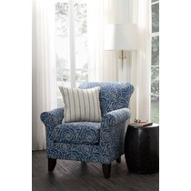kingston blue accent chair   