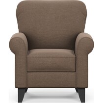 kingston dark brown accent chair   