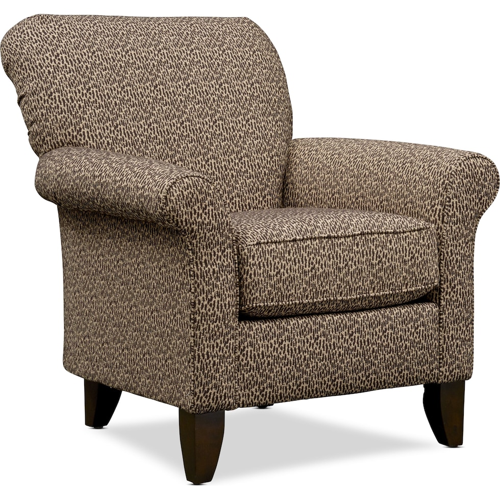 kingston dark brown accent chair   