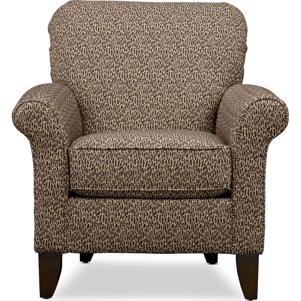 kingston dark brown accent chair   