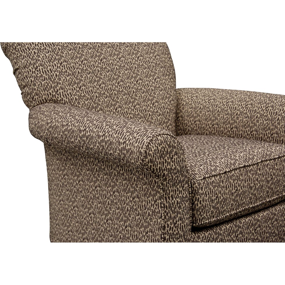 kingston dark brown accent chair   