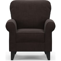 kingston dark brown accent chair   