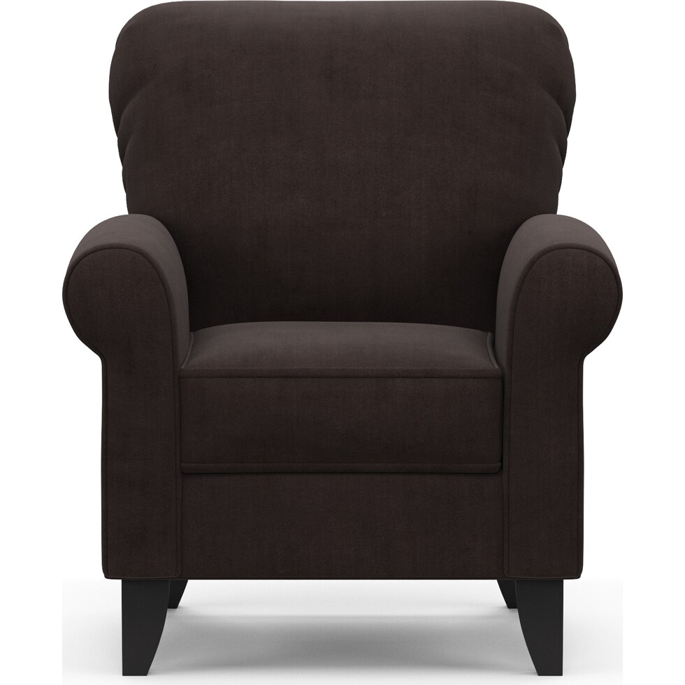 kingston dark brown accent chair   