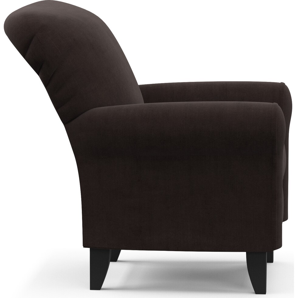 kingston dark brown accent chair   