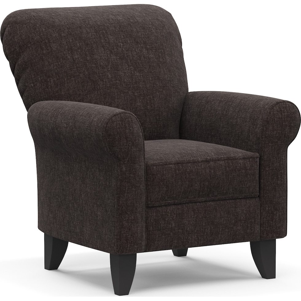 kingston dark brown accent chair   