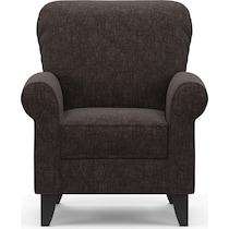 kingston dark brown accent chair   